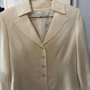 Tahari ASL Women's Ivory Blazer and skirt suit NWT